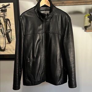 Marc New York Men's Black Real Leather Jacket